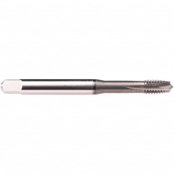 Emuge - 8-32 UNC 4 Flute BT Plug Spiral Flute Tap - High Speed Steel, GLT-1 Finish, 2.48" OAL, Right Hand Flute, Right Hand Thread, Series Rekord B-Z - Exact Industrial Supply