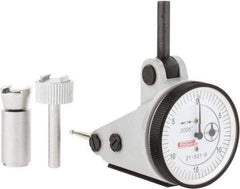 SPI - 0.06" Range, 0.0005" Dial Graduation, Vertical Dial Test Indicator - 1-3/16" White Dial, 0-15-0 Dial Reading, Accurate to 0.0012" - A1 Tooling