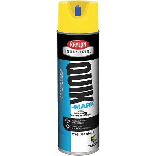 Krylon - 20 fl oz Yellow Marking Paint - 664' Coverage at 1" Wide, Water-Based Formula, 307 gL VOC - A1 Tooling