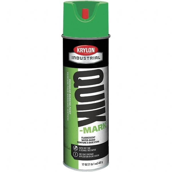 Krylon - 20 fl oz Green Marking Paint - 664' Coverage at 1" Wide, Water-Based Formula, 321 gL VOC - A1 Tooling