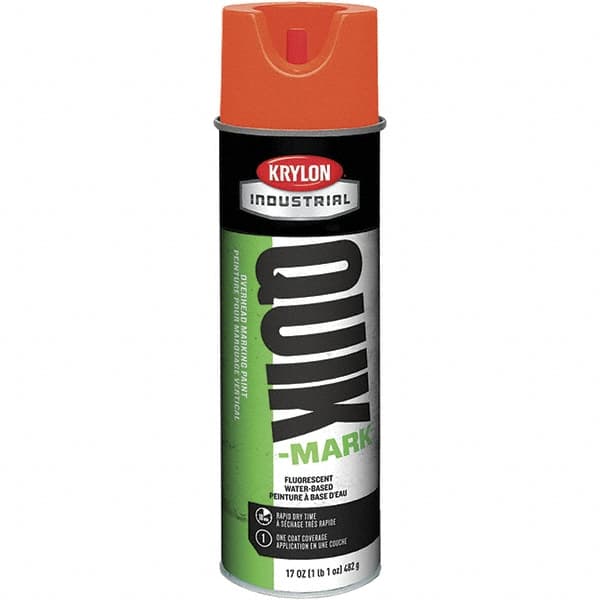 Krylon - 20 fl oz Orange Marking Paint - 664' Coverage at 1" Wide, Water-Based Formula, 432 gL VOC - A1 Tooling