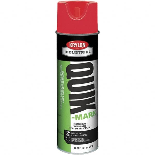 Krylon - 20 fl oz Red Marking Paint - 664' Coverage at 1" Wide, Water-Based Formula, 272 gL VOC - A1 Tooling