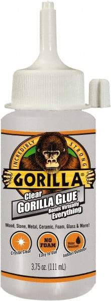 Gorilla Glue - 3.75 oz Bottle Clear All Purpose Glue - 10 min Working Time, 24 hr Full Cure Time, Bonds to Most Surfaces - A1 Tooling