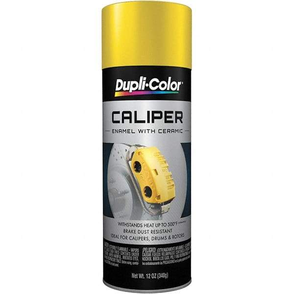 Dupli-Color - 12 oz Yellow Automotive Heat Resistant Paint - Gloss Finish, 500°F Max Temp, Comes in Aerosol Can - A1 Tooling