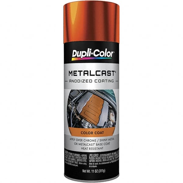 Dupli-Color - 11 oz Orange Anodized Automotive Heat Resistant Paint - Metallic Finish, 500°F Max Temp, Comes in Aerosol Can - A1 Tooling