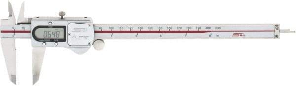 SPI - 0 to 200mm Range, 0.01mm Resolution, IP67 Electronic Caliper - Stainless Steel with 50mm Stainless Steel Jaws, 0.03mm Accuracy - A1 Tooling