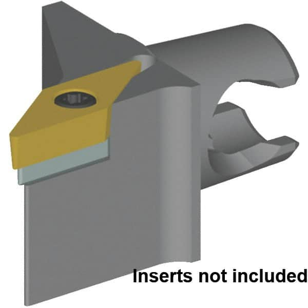 Kennametal - Left Hand Cut, Size KM25, VB.. 1604 & VB.. 332 Insert Compatiblity, External Modular Turning & Profiling Cutting Unit Head - 16mm Ctr to Cutting Edge, 30mm Head Length, Series KM Micro - A1 Tooling