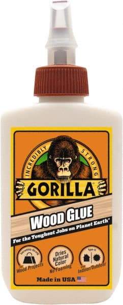 Gorilla Glue - 4 oz Bottle Natural Wood Glue - 3 to 4 hr Working Time, 24 hr Full Cure Time, Bonds to Cork Board & Wood - A1 Tooling