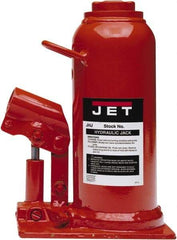 Jet - 8 Ton Capacity Hydraulic Bottle Jack - 7.88" to 15-1/2" High, 2-3/4" Screw Length, 6" Long x 3-1/2" Wide Base - A1 Tooling