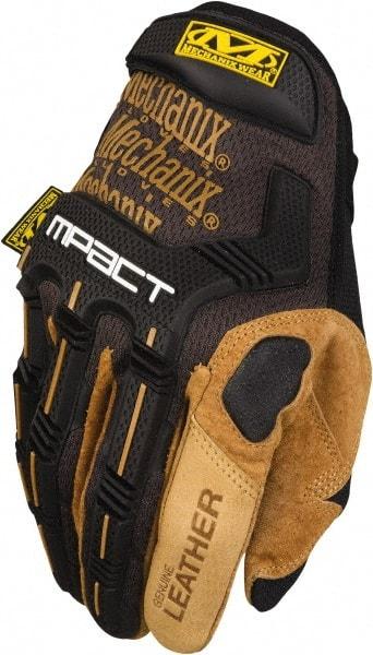 Mechanix Wear - Size 2XL (12) Split Leather Work Gloves - For General Purpose, Uncoated, Hook & Loop Cuff, Full Fingered, Black, Paired - A1 Tooling