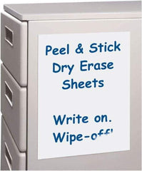 C-LINE - 11" High x 8-1/2" Wide Peel & Stick Dry Erase Sheets - Laminated - A1 Tooling