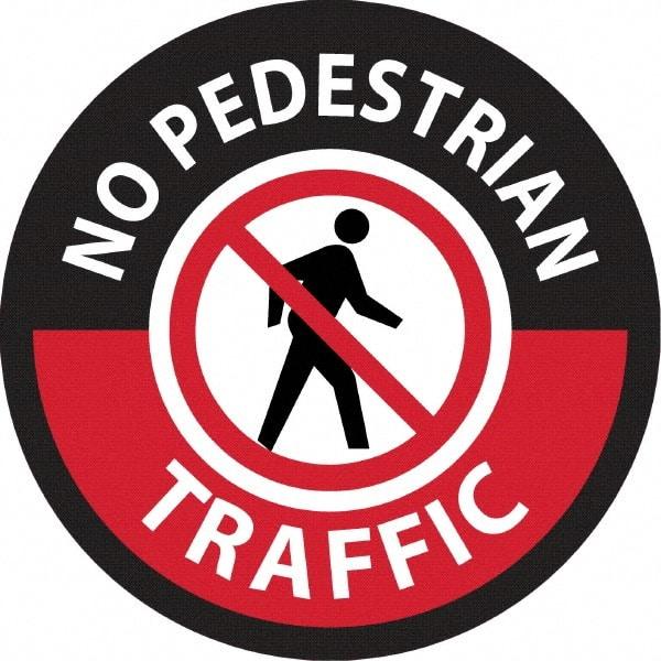 NMC - "No Pedestrian Traffic", 36" Long x 36" Wide, Sportwalk Safety Sign - Rectangle, 0.005" Thick, Use for Workplace/Safety - A1 Tooling