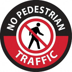 NMC - "No Pedestrian Traffic", 36" Long x 36" Wide, Sportwalk Safety Sign - Rectangle, 0.005" Thick, Use for Workplace/Safety - A1 Tooling