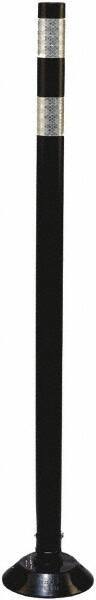 PRO-SAFE - 36" High x 3" Wide Reflective Tubular Surface Mount Delineator - Urethane, 3 Lbs, Black/White - A1 Tooling