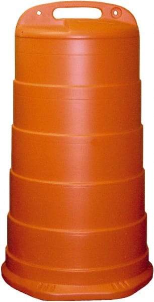 PRO-SAFE - 40" High x 36" Wide Reflective Channelizer Drum - High Density Polyethylene (HDPE), 10 Lbs, Orange - A1 Tooling