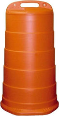 PRO-SAFE - 40" High x 36" Wide Reflective Channelizer Drum - High Density Polyethylene (HDPE), 10 Lbs, Orange - A1 Tooling