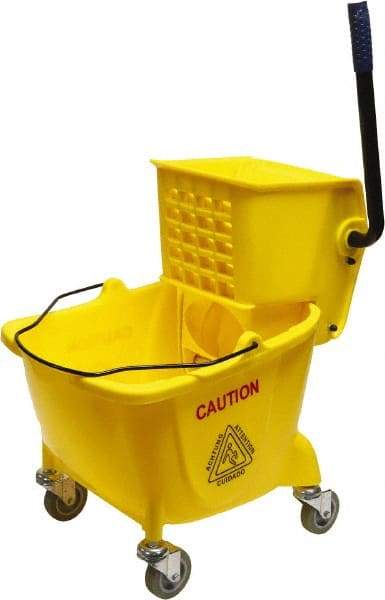 O-Cedar - 26 Qt Plastic Bucket & Wringer - 22" Long x 33" High x 14" Wide, Yellow - A1 Tooling