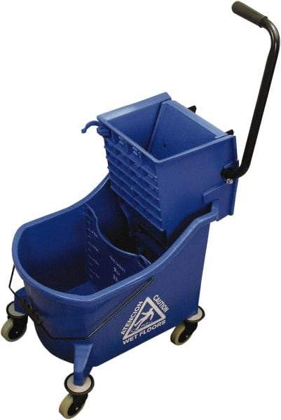 O-Cedar - 36 Qt Plastic Bucket & Wringer - 23" Long x 38" High x 14" Wide, Blue - A1 Tooling