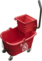 O-Cedar - 33 Qt Plastic Bucket & Wringer - 22" Long x 34" High x 15" Wide, Red - A1 Tooling