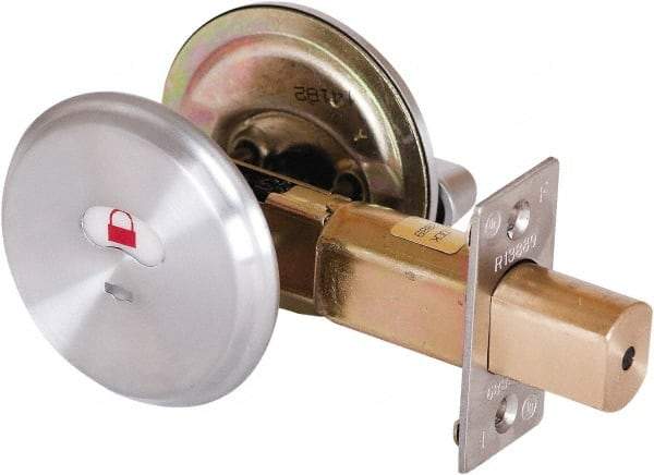 Stanley - 1-3/8 to 2" Door Thickness, Satin Chrome Finish, Single Cylinder Deadbolt - Nonhanded Handling, Key Override, Single Cylinder - A1 Tooling