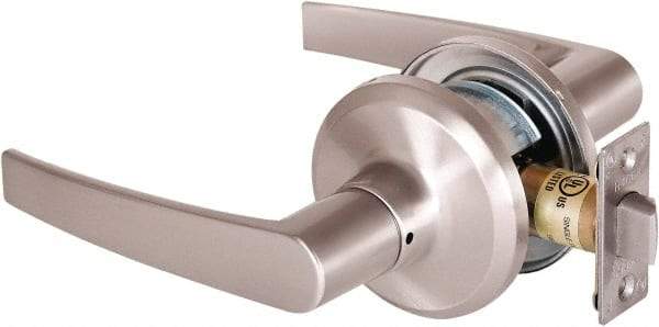 Stanley - Grade 2 Passage Lever Lockset - 2-3/8 & 2-3/4" Back Set, Keyless Cylinder, Brass Alloy, Satin Nickel Finish - A1 Tooling