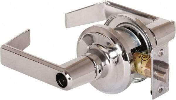 Stanley - Grade 2 Office Lever Lockset - 2-3/8 & 2-3/4" Back Set, Brass Alloy, Bright Chrome Finish - A1 Tooling