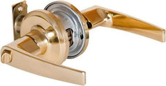 Stanley - Grade 2 Office Lever Lockset - 2-3/8 & 2-3/4" Back Set, Brass Alloy, Bright Brass Finish - A1 Tooling