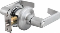 Stanley - Grade 2 Privacy Lever Lockset - 2-3/8 & 2-3/4" Back Set, Keyless Cylinder, Brass Alloy, Satin Chrome Finish - A1 Tooling