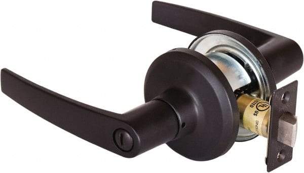 Stanley - Grade 2 Privacy Lever Lockset - 2-3/8 & 2-3/4" Back Set, Keyless Cylinder, Brass Alloy, Oil Rubbed Bronze Finish - A1 Tooling