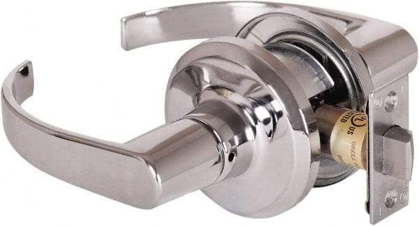 Stanley - Grade 2 Passage Lever Lockset - 2-3/8 & 2-3/4" Back Set, Keyless Cylinder, Brass Alloy, Bright Chrome Finish - A1 Tooling