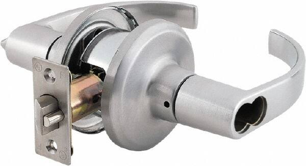 Stanley - Grade 2 Office Lever Lockset - 2-3/8 & 2-3/4" Back Set, Brass Alloy, Satin Chrome Finish - A1 Tooling