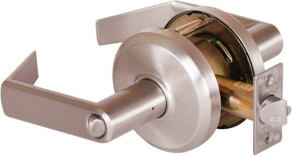 Stanley - Grade 2 Entrance Lever Lockset - 2-3/4" Back Set, Key In Lever Cylinder, Brass Alloy, Nickel Finish - A1 Tooling