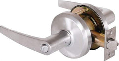 Stanley - Grade 2 Entrance Lever Lockset - 2-3/4" Back Set, Key In Lever Cylinder, Brass Alloy, Satin Chrome Finish - A1 Tooling