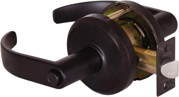 Stanley - Grade 2 Privacy Lever Lockset - 2-3/4" Back Set, Keyless Cylinder, Brass Alloy, Oil Rubbed Bronze Finish - A1 Tooling