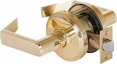 Stanley - Grade 2 Passage Lever Lockset - 2-3/4" Back Set, Keyless Cylinder, Brass Alloy, Bright Brass Finish - A1 Tooling