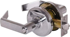 Stanley - Grade 2 Entrance Lever Lockset - 2-3/4" Back Set, Key In Lever Cylinder, Brass Alloy, Bright Chrome Finish - A1 Tooling