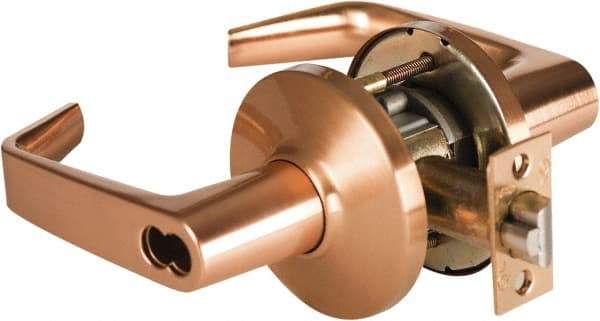 Best - Grade 1 Storeroom Lever Lockset - 2-3/4" Back Set, Key In Lever Cylinder, Brass Alloy, Satin Bronze Finish - A1 Tooling