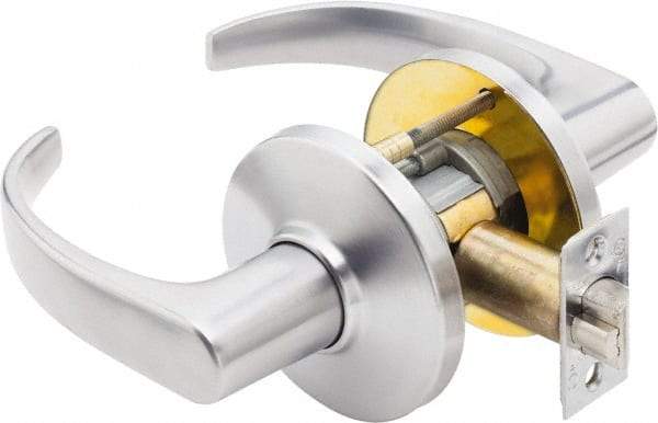 Best - Grade 1 Passage Lever Lockset - 2-3/4" Back Set, Keyless Cylinder, Brass Alloy, Satin Chrome Finish - A1 Tooling