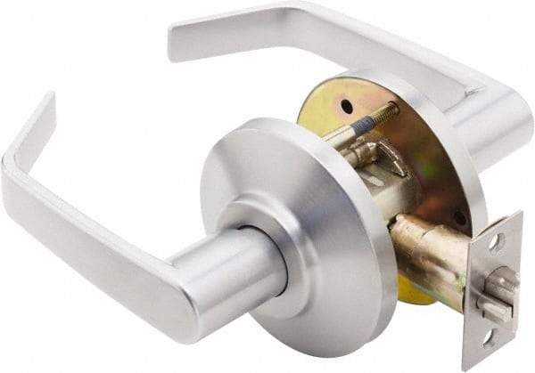 Best - Grade 2 Passage Lever Lockset - 2-3/4" Back Set, Keyless Cylinder, Brass Alloy, Satin Chrome Finish - A1 Tooling