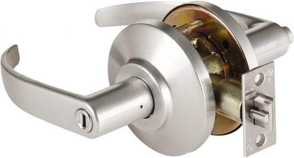 Best - Grade 2 Passage Lever Lockset - 2-3/4" Back Set, Keyless Cylinder, Brass Alloy, Satin Chrome Finish - A1 Tooling