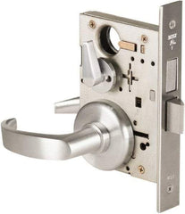 Best - Grade 1 Privacy Lever Lockset - 2-3/4" Back Set, Keyless Cylinder, Brass Alloy, Satin Chrome Finish - A1 Tooling