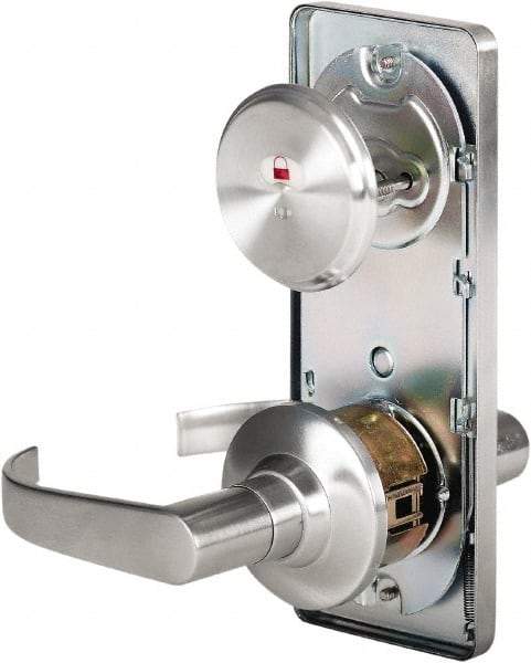 Stanley - Grade 2 Passage Lever Lockset - 2-3/4" Back Set, Keyless Cylinder, Brass Alloy, Satin Chrome Finish - A1 Tooling