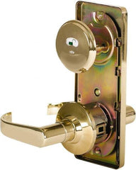 Stanley - Grade 2 Passage Lever Lockset - 2-3/4" Back Set, Keyless Cylinder, Brass Alloy, Bright Brass Finish - A1 Tooling