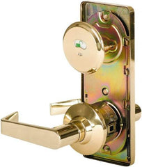 Stanley - Grade 2 Passage Lever Lockset - 2-3/4" Back Set, Keyless Cylinder, Brass Alloy, Bright Brass Finish - A1 Tooling