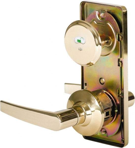 Stanley - Grade 2 Passage Lever Lockset - 2-3/4" Back Set, Keyless Cylinder, Brass Alloy, Bright Brass Finish - A1 Tooling