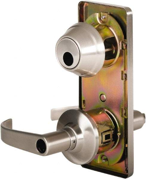 Stanley - Grade 2 Entry Lever Lockset - 2-3/4" Back Set, Key In Lever Cylinder, Brass Alloy, Nickel Finish - A1 Tooling