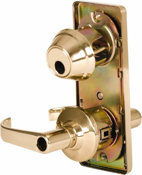 Stanley - Grade 2 Entry Lever Lockset - 2-3/4" Back Set, Key In Lever Cylinder, Brass Alloy, Bright Brass Finish - A1 Tooling