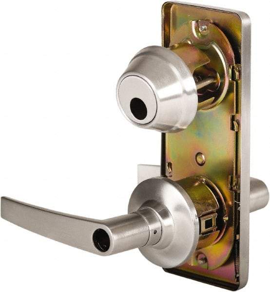 Stanley - Grade 2 Entry Lever Lockset - 2-3/4" Back Set, Key In Lever Cylinder, Brass Alloy, Satin Chrome Finish - A1 Tooling