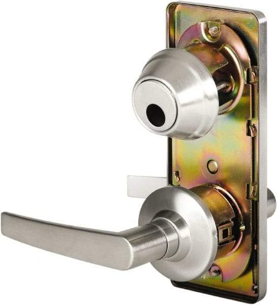 Stanley - Grade 2 Passage Lever Lockset - 2-3/4" Back Set, Keyless Cylinder, Brass Alloy, Satin Chrome Finish - A1 Tooling