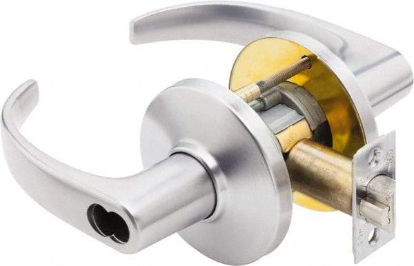 Best - Grade 1 Classroom Lever Lockset - 2-3/4" Back Set, Key In Lever Cylinder, Brass Alloy, Satin Chrome Finish - A1 Tooling